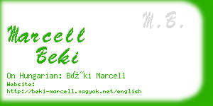 marcell beki business card